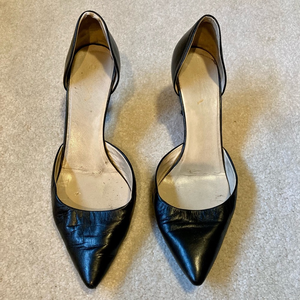 Prada Black Leather D’orsay Pump